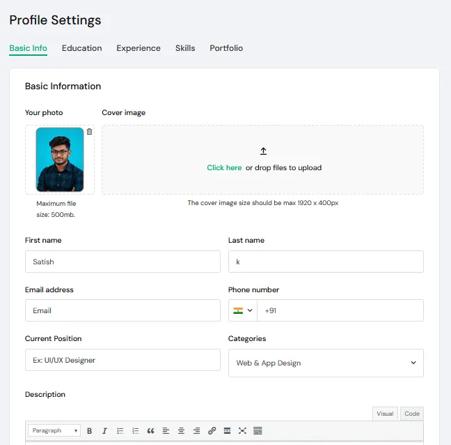 Creating your freelancer profile 1 profile hunarbox 1.png