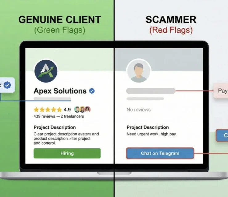 How to identify genuine freelance clients and avoid scams