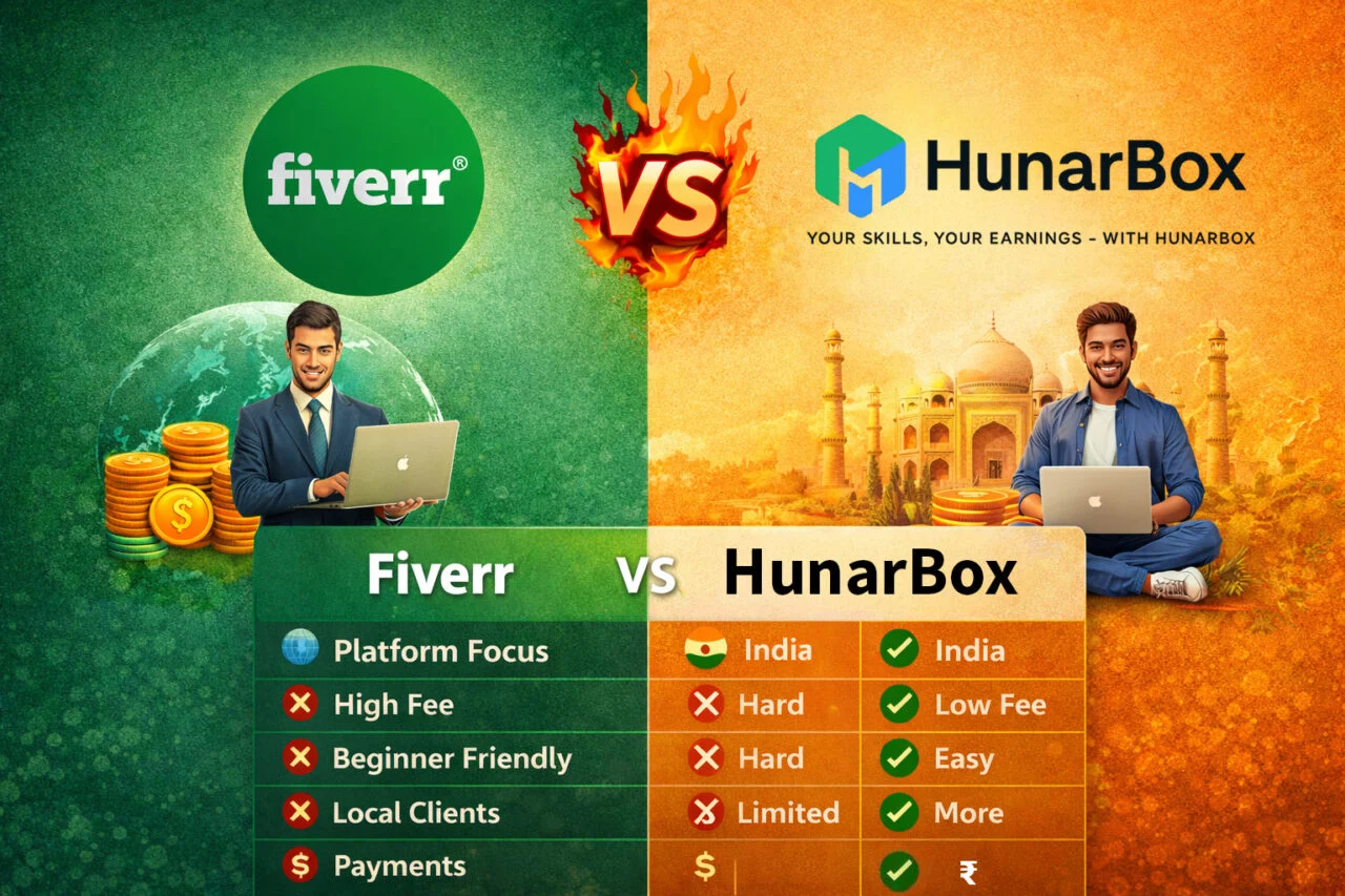 Top 3 Fiverr Alternative India 2026 | Best HunarBox 1 Fiverr Alternative India 2026