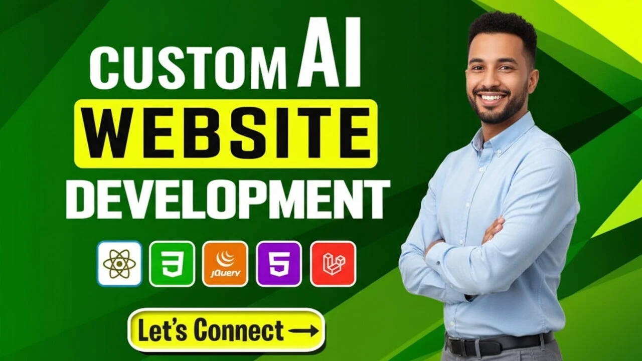 I will build ai website, business website development as a full stack web developer