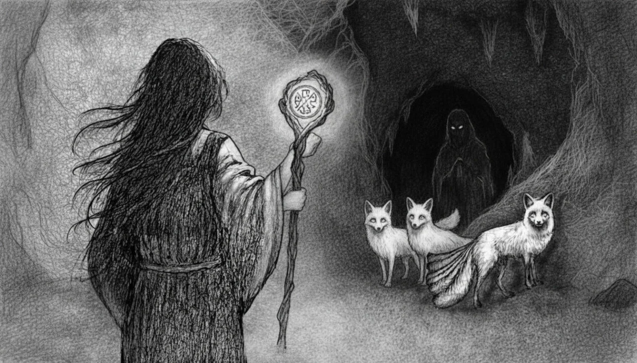 create a hand drawn book cover illustration and more