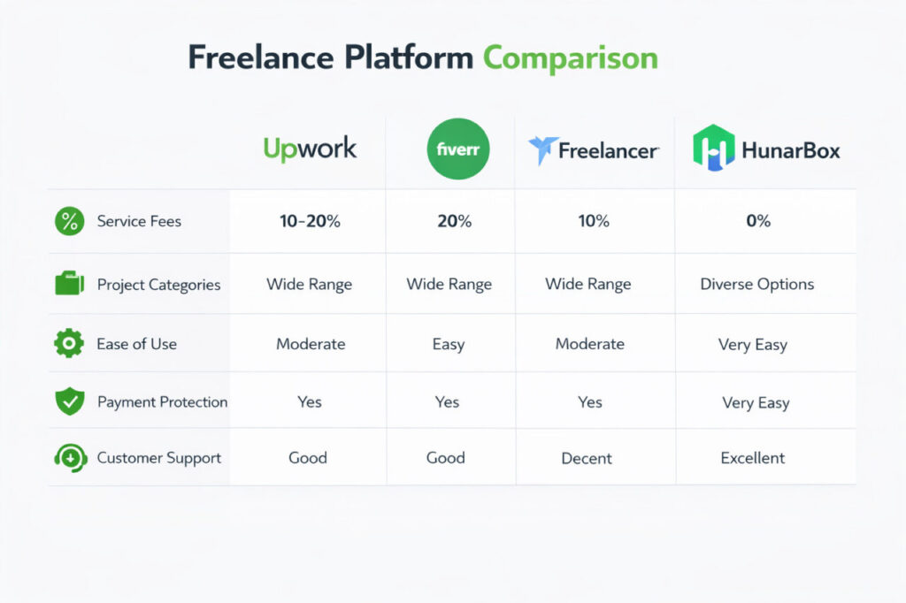 Best Freelance Marketplace in India (2026) – Top Sites HunarBox 1 top freelancing websites in India comparison 2026