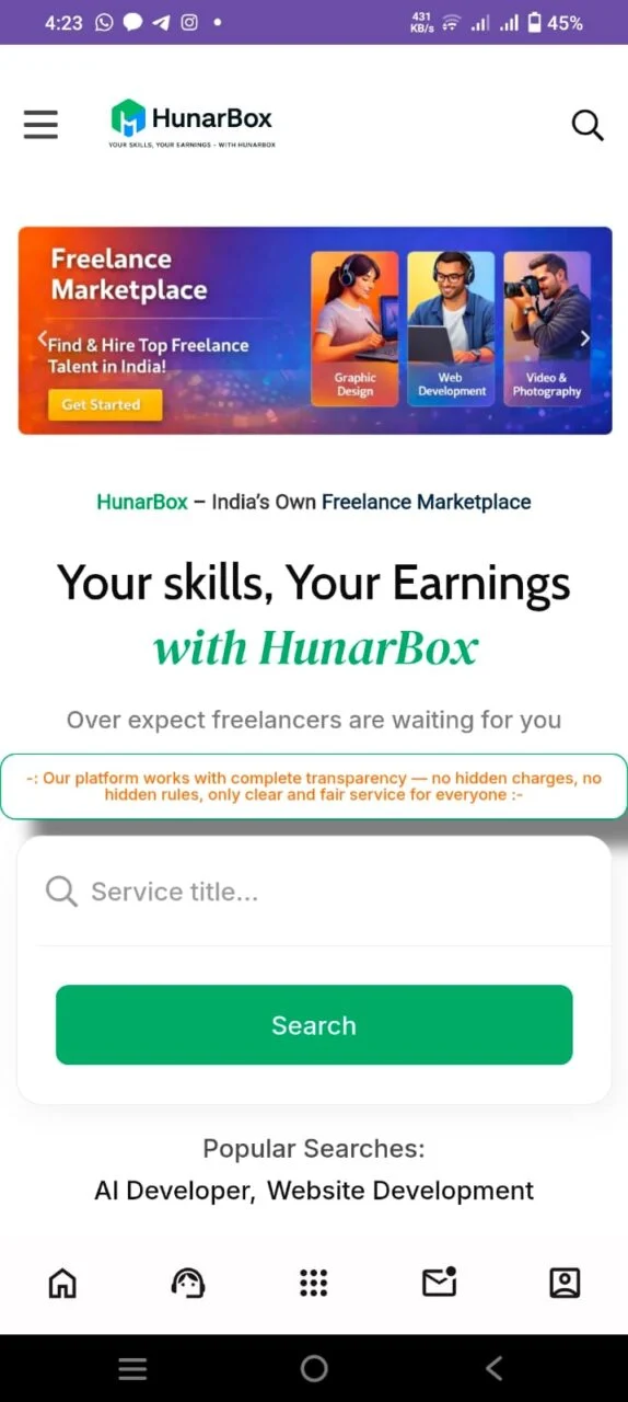 HunarBox app