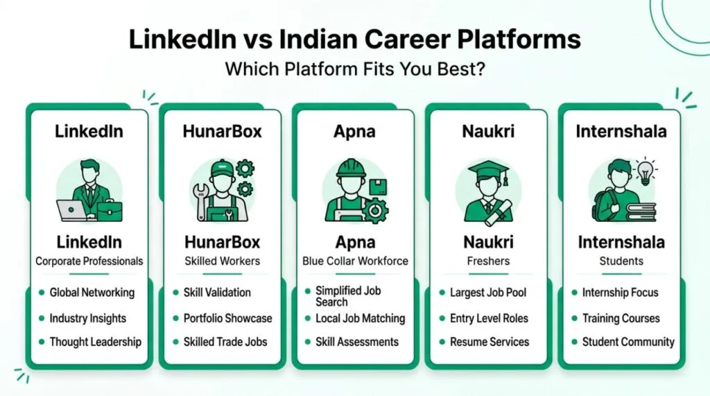 which is better than linkedin in india