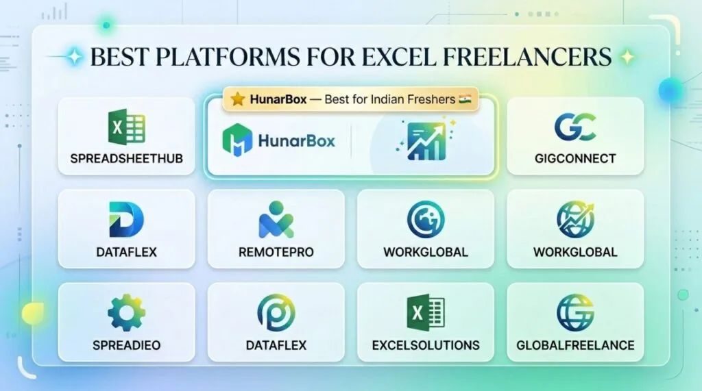 Quick Excel Freelance Jobs for Freshers in India (2026) 3 Best Platforms for Excel Freelancers