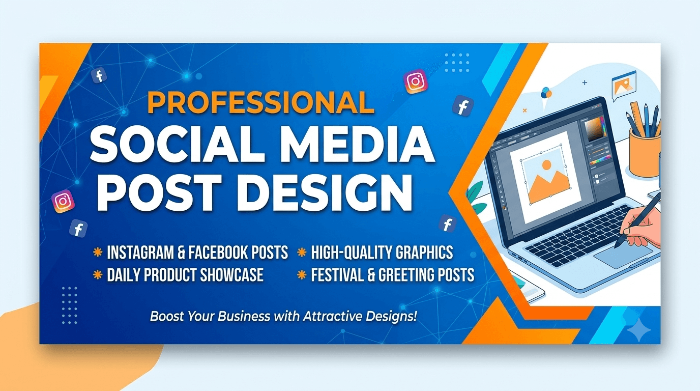 I will design creative social media posts and banners for your business