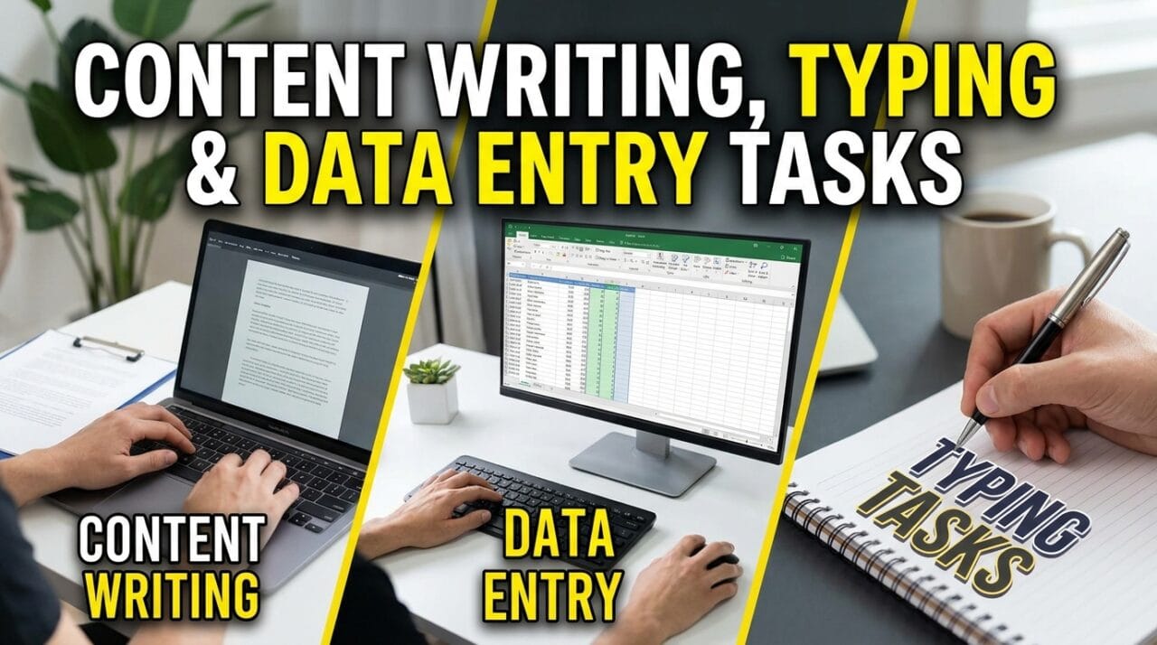 I will do professional content writing, typing and data entry tasks