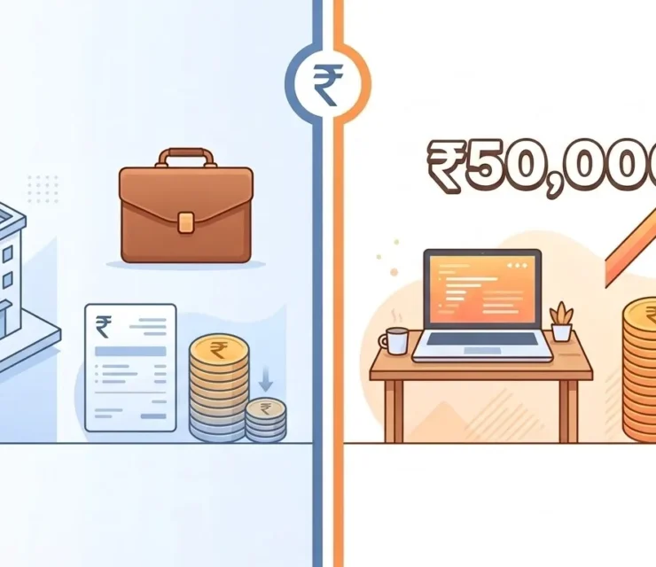 ₹50,000 Corporate Job vs Freelancing: Which Saves You More Money?