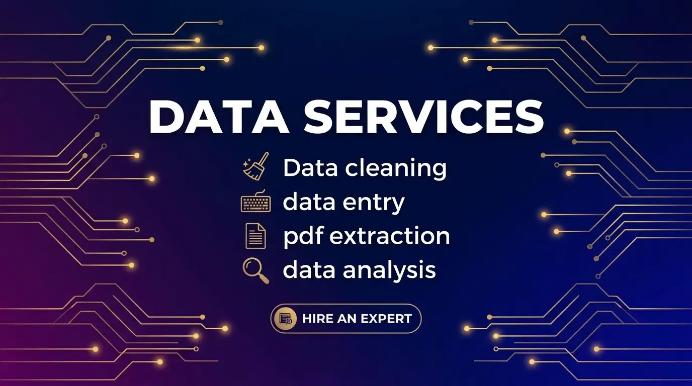 Data cleaning, data entry , pdf extraction, data analysis