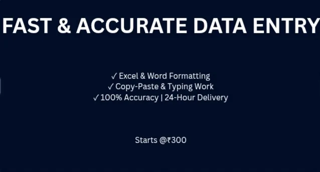 I will do fast data entry, typing, and document formatting with 100% accuracy