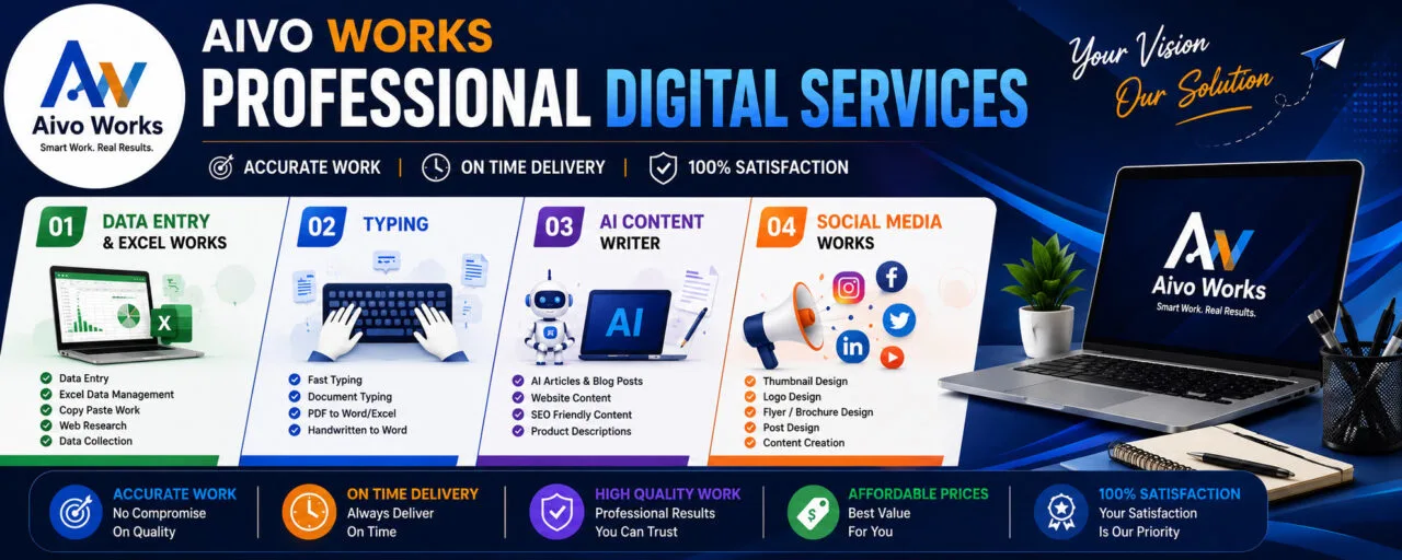 Professional Data Entry, AI Content, Graphic Design & Social Media Services