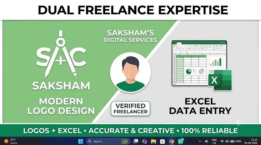 I will do accurate Excel data entry and design modern custom logos