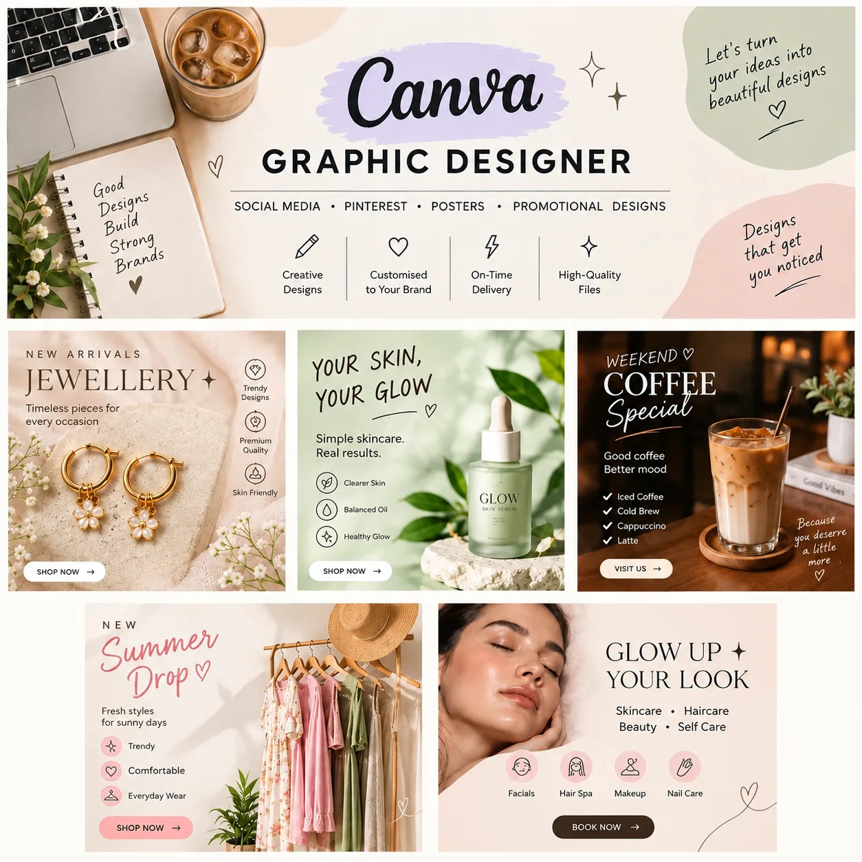 I will design professional Canva social media posts for your business