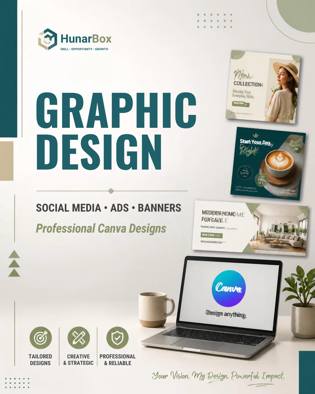 I will design professional social media posts and creatives in Canva