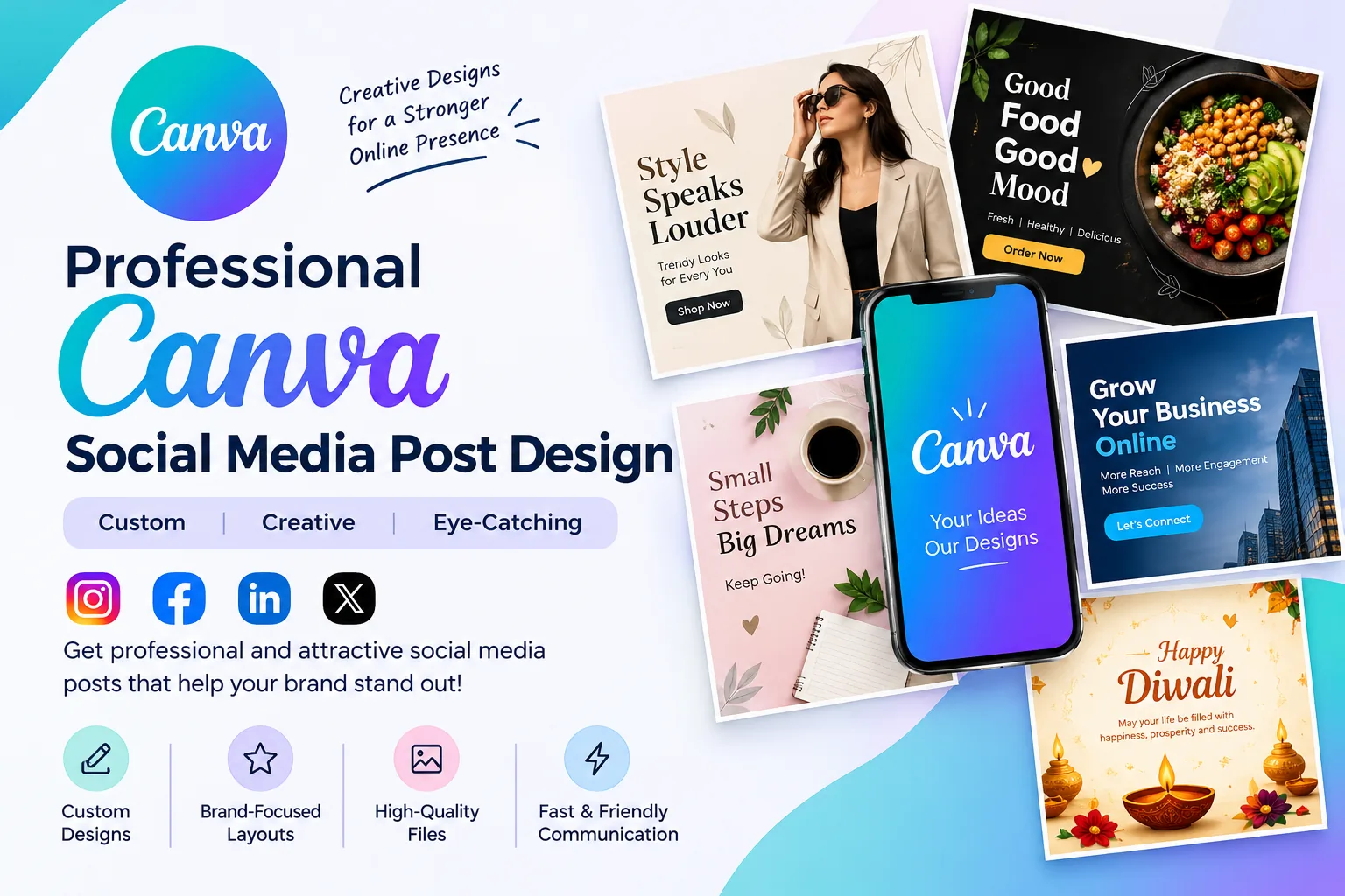 Professional Canva Social Media Post Design | Custom & Creative Graphics